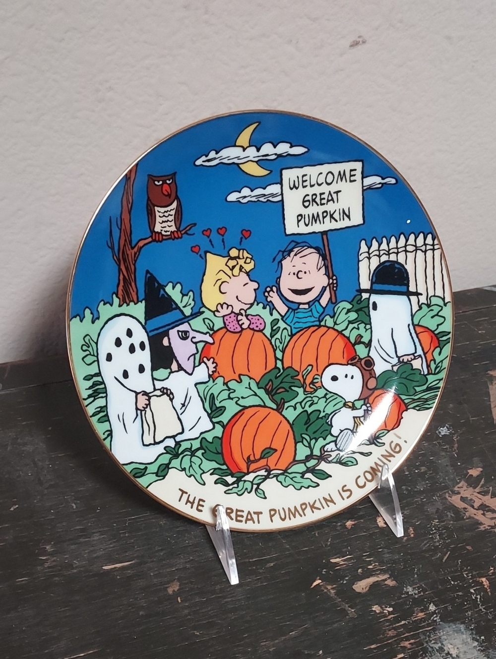 Danbury Mint Peanuts "The Great Pumpkin Is Coming!" Collector Plate#A2457